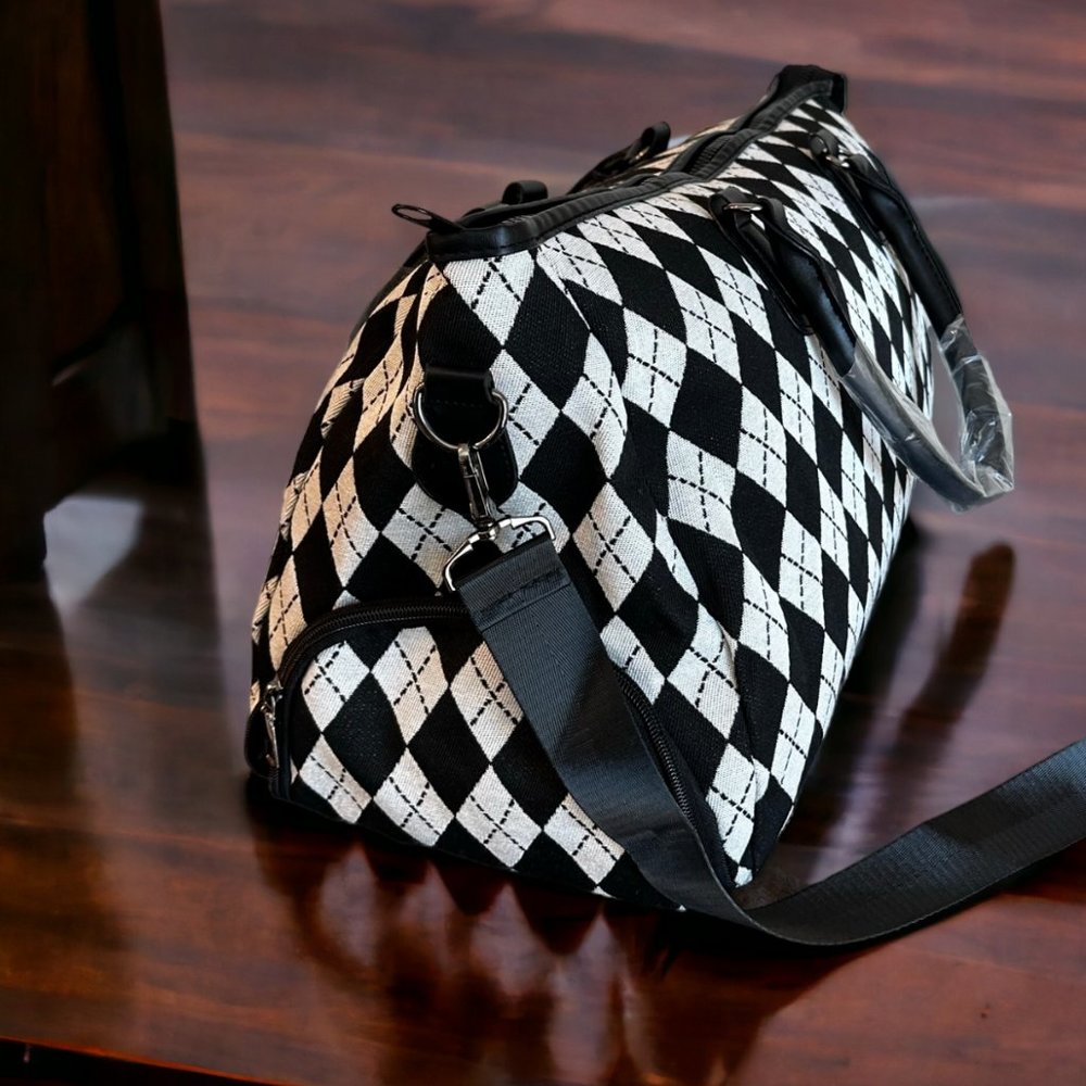 Women's Geometric Large Capacity Travel Hand Bag/Shoulder Bag